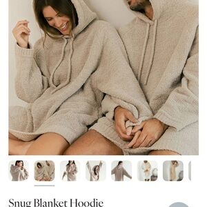 Snug Blanket Hoodie -Beige one size